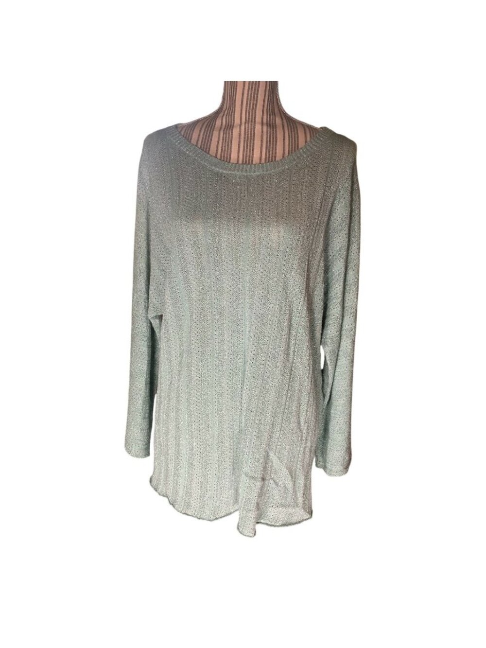 Zadig Voltaire Flint Metallic Pointelle Pullover Womens Size Medium